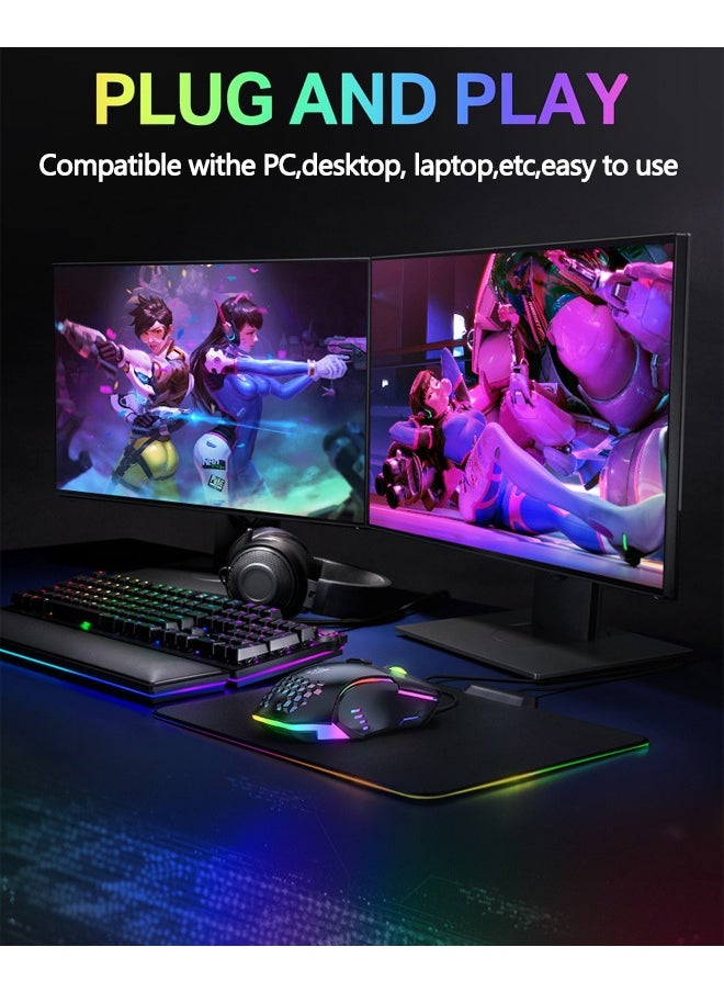 onikuma - Gaming Mouse, Wired PC Entry Level Mice with RGB Backlit and Adjustable DPI, Ergonomic Office Laptop Mouse, Computer Gamer Mouse with 7 Responsive Buttons for Windows/Mac/Linux/Chrome - Image 1