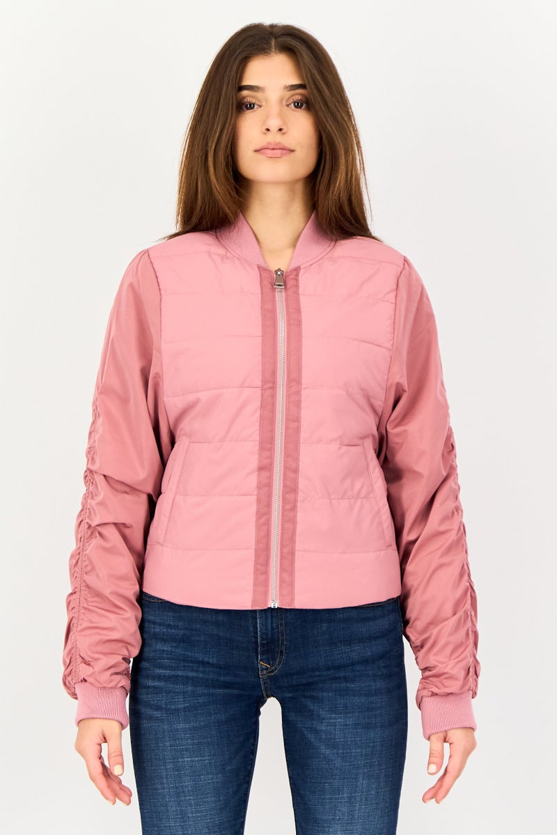 Andrew Marc Women Quilted Jacket, Pink - Image 1