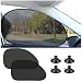 Qiyibei Suction Cup Side Car Window Shades Window Shade for Baby Car Sun Shade Sun Glare and UV Rays Protection for Child Shades for Front Side Window Black 2pcs 256x149in - Image 2