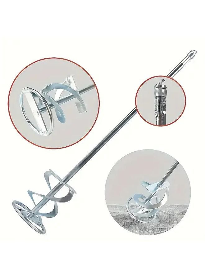 Silvery Stainless Steel Stir Bar Electric Concrete Mixer Efficient Paint Cement Mortar Mixer - Image 4