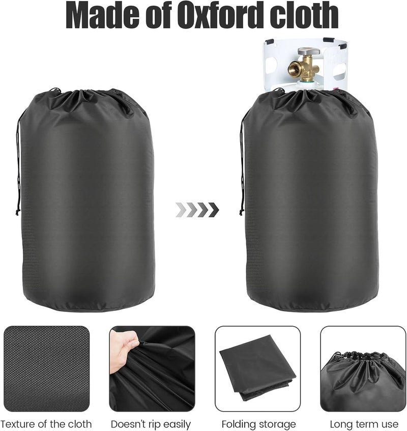 windforgecraft 2 PCS Propane Tank Covers Outdoor Gas Tank Protective Bag Heavy Duty Waterproof Propane Gas Tank Cover Gas Bottle Covers Dust-Proof Waterproof Gas Stove Bag for Traveling Camping - Image 2