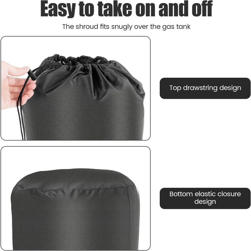 windforgecraft 2 PCS Propane Tank Covers Outdoor Gas Tank Protective Bag Heavy Duty Waterproof Propane Gas Tank Cover Gas Bottle Covers Dust-Proof Waterproof Gas Stove Bag for Traveling Camping - Image 3