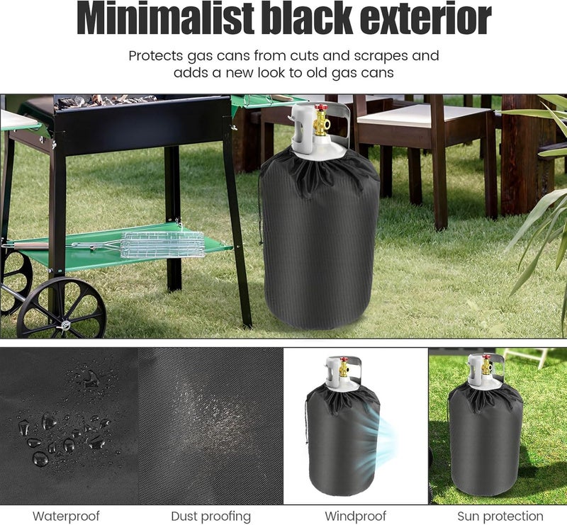 windforgecraft 2 PCS Propane Tank Covers Outdoor Gas Tank Protective Bag Heavy Duty Waterproof Propane Gas Tank Cover Gas Bottle Covers Dust-Proof Waterproof Gas Stove Bag for Traveling Camping - Image 5