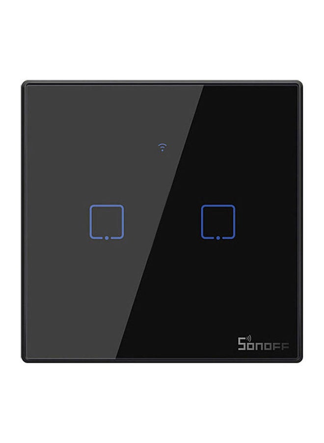 NIBEMINENT Wireless Smart Touch Switch Voice Control Compatible With Alexa Google Black  - Image 1