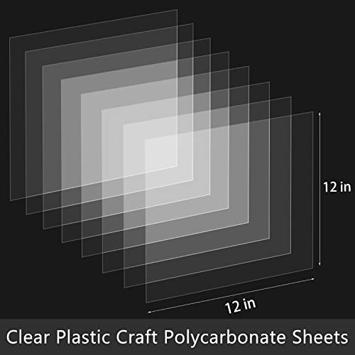 BEAIMUXI 5 Pack 12x12x.02” Clear Plastic Sheet, Plexiglass Craft Plastic Sheets PET Flexible Lightweight Clear Plastic Sheets for DIY Craft Projects, Picture Frames(5, 12” x 12”x 0.02”) - Image 2