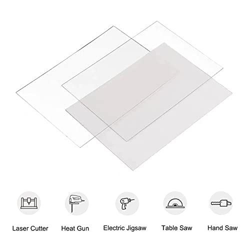 BEAIMUXI 5 Pack 12x12x.02” Clear Plastic Sheet, Plexiglass Craft Plastic Sheets PET Flexible Lightweight Clear Plastic Sheets for DIY Craft Projects, Picture Frames(5, 12” x 12”x 0.02”) - Image 5