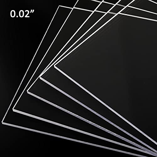 BEAIMUXI 5 Pack 12x12x.02” Clear Plastic Sheet, Plexiglass Craft Plastic Sheets PET Flexible Lightweight Clear Plastic Sheets for DIY Craft Projects, Picture Frames(5, 12” x 12”x 0.02”) - Image 3
