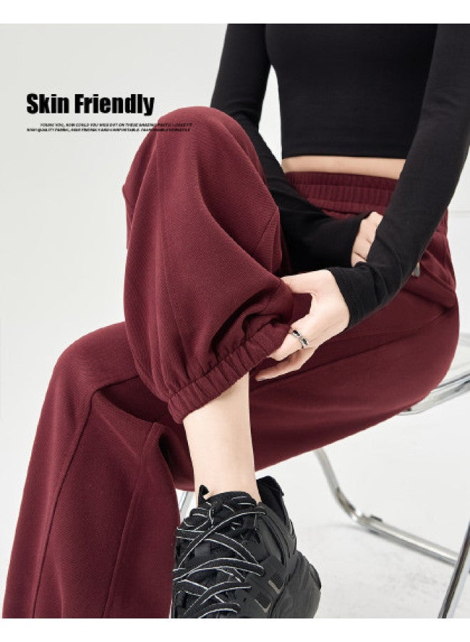 Hstyle Women's Cuffed Pants Spring/autumn 2025 - High-waisted Slimming Wide-leg Trousers With Premium Feel, Comfortable For Casual And Office Wear, Versatile Styling - Image 1
