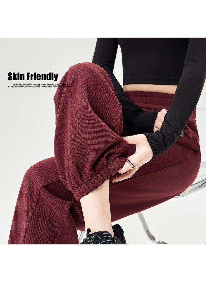 Hstyle Women's Cuffed Pants Spring/autumn 2025 - High-waisted Slimming Wide-leg Trousers With Premium Feel, Comfortable For Casual And Office Wear, Versatile Styling - Image 2