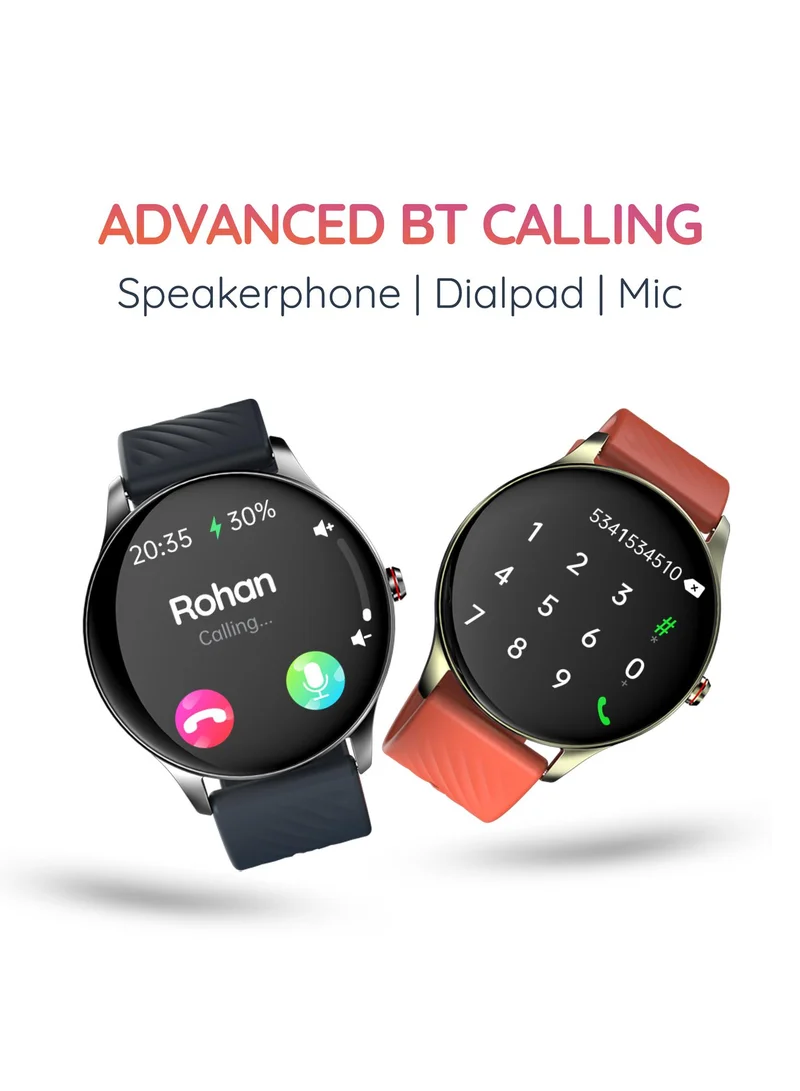 بيبل Ascent 1.43" Smartwatch for Men and Women, AMOLED Bezel-less Display, 700 Nits Brightness, Always On, Bluetooth Calling, Health Monitoring, Multi-Sports Modes