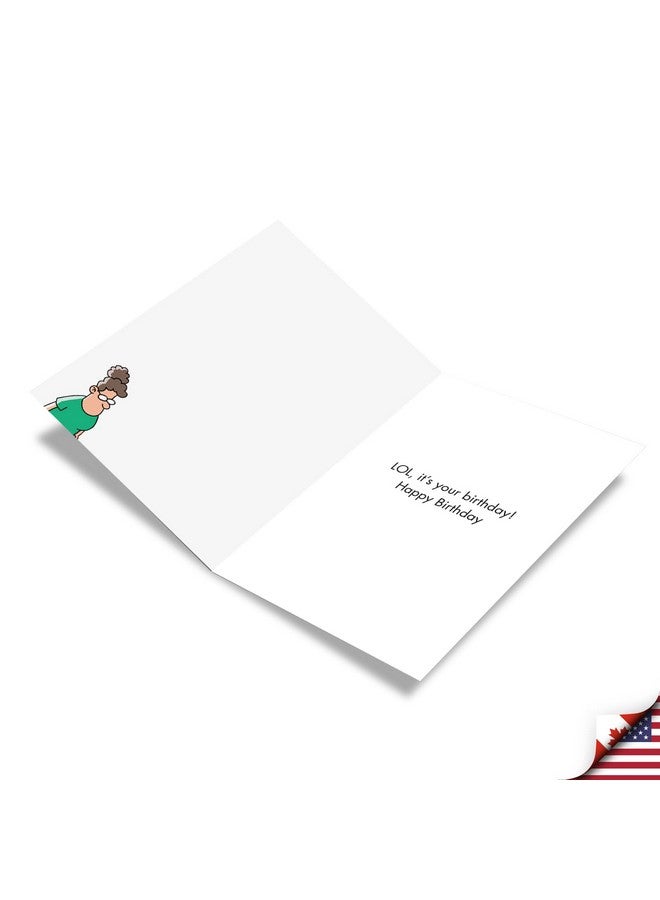 NobleWorks - 1 Cartoon Birthday Greeting Card Funny - Hilarious Bday Notecard with Envelope, Comic Humor Celebration - Naughty Dog C7327BDG - Image 2