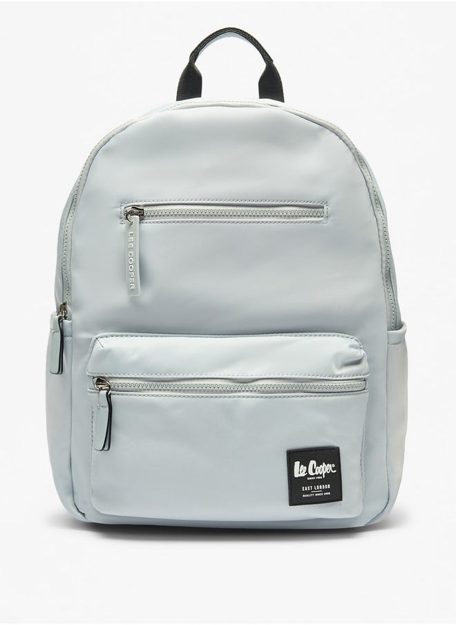 Lee Cooper Women Solid Backpack with Adjustable Straps and Zip Closure - 30x13x40 cm  - Image 1