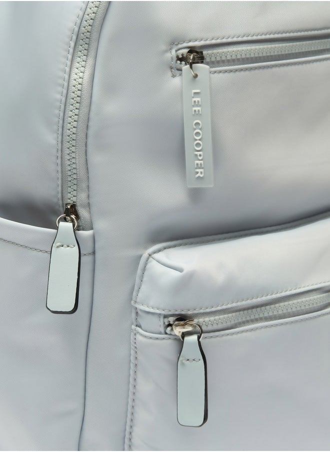 Lee Cooper Women Solid Backpack with Adjustable Straps and Zip Closure - 30x13x40 cm  - Image 3