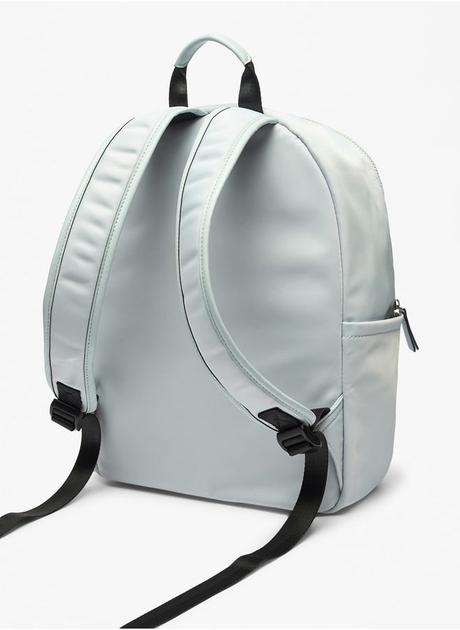 Lee Cooper Women Solid Backpack with Adjustable Straps and Zip Closure - 30x13x40 cm  - Image 2