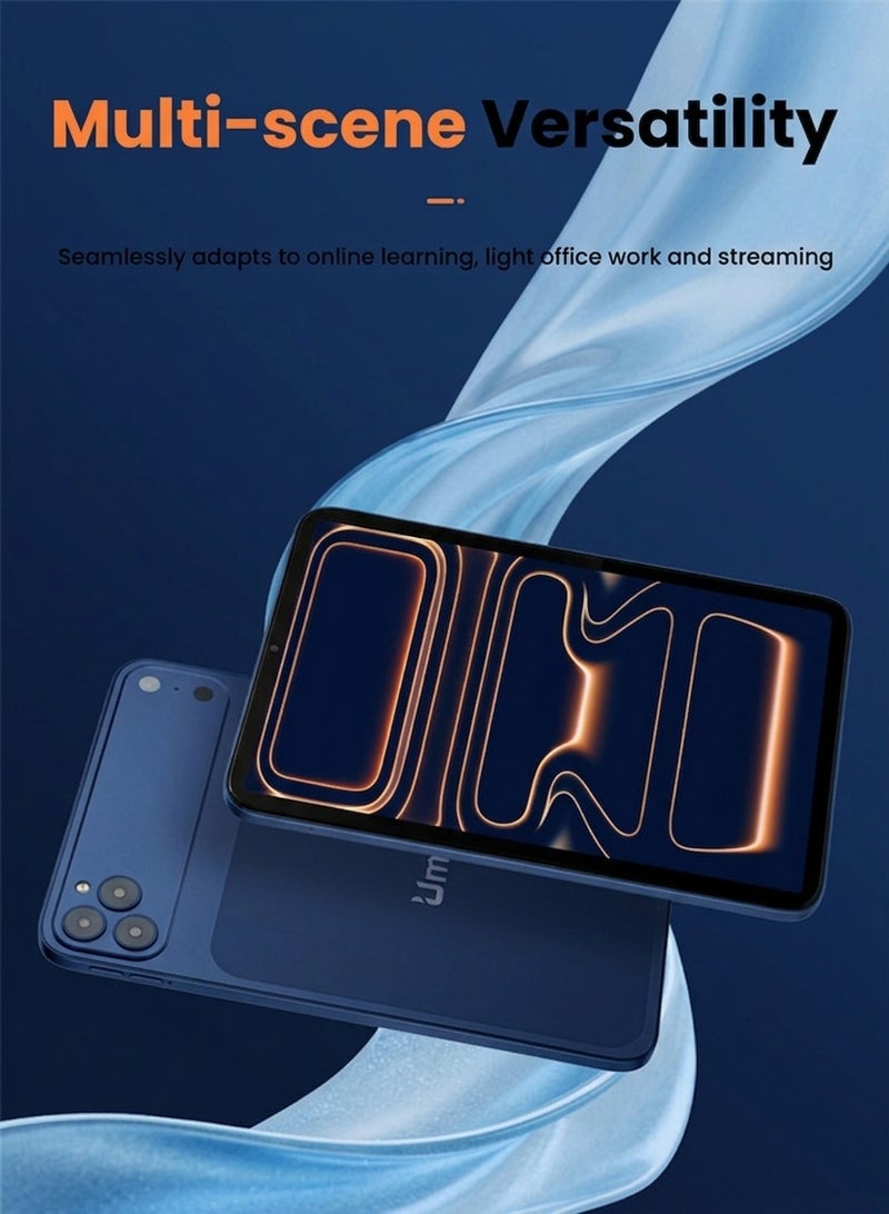 أوميو جهاز لوحي ذكي 17 Pro Max بشاشة HD مقاس 10.1 بوصة مع لوحة مفاتيح وماوس بلوتوث، ذاكرة RAM سعة 16 جيجابايت، ذاكرة تخزين داخلية 1 تيرابايت، شريحتي اتصال، يدعم شبكة 5G، نظام أندرويد، كاميرا بدقة 16+8 ميجابكسل، واي فاي، GPS، جهاز لوحي نحيف مناسب للأطفال -أزرق - Image 2