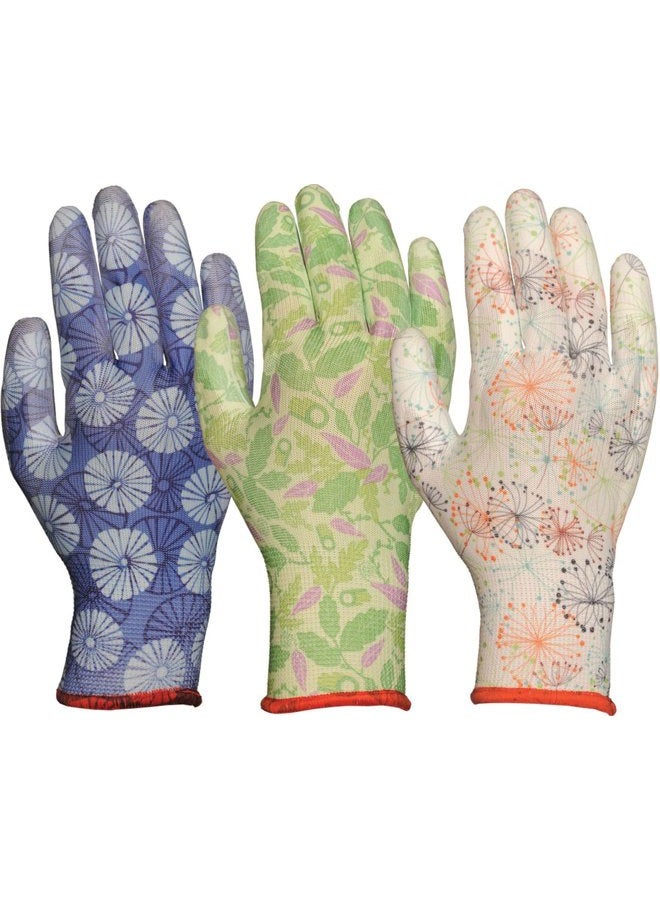 Glove 2603AP Assorted Pattern with Polyurethane Palm Gloves, Small