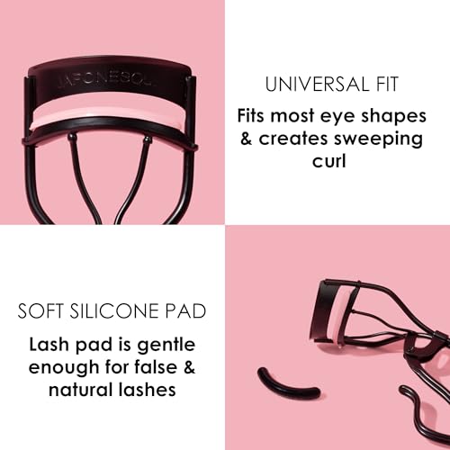 JAPONESQUE Professional Volumizing Lash Curler for Natural & False Lashes on Most Eye Shapes and Large Eyes, 1 Refill Pad, Holds Curl up to 8 Hours - Image 3