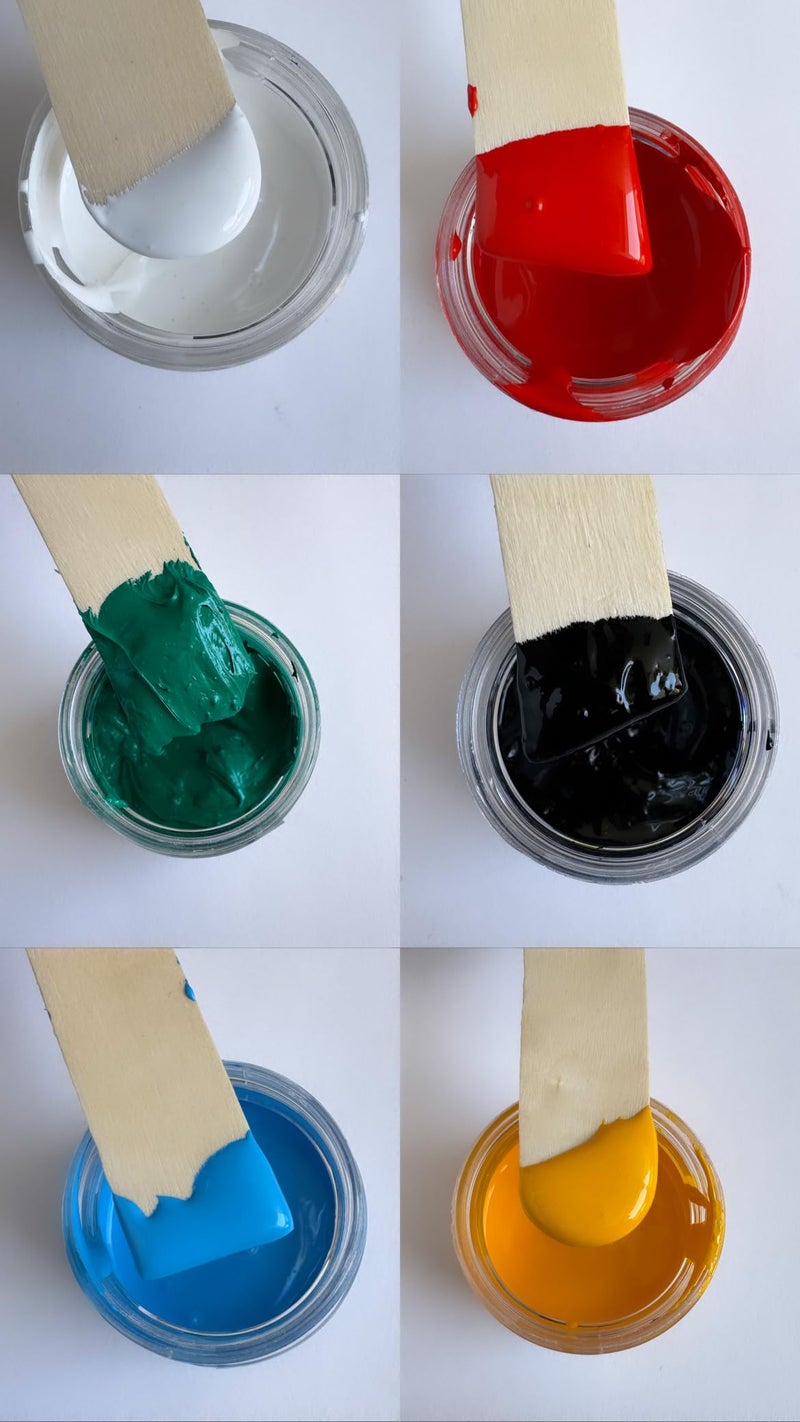IRIKA Opaque pigment For Resin Art and Craft Pack Of 9 shades (light Ivory - Smoke Gray - oxford Blue - white | Black | Pale Blue | yellow | Signal Red |Opal Green | Qty 20 Gm) - Image 4