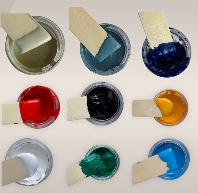 IRIKA Opaque pigment For Resin Art and Craft Pack Of 9 shades (light Ivory - Smoke Gray - oxford Blue - white | Black | Pale Blue | yellow | Signal Red |Opal Green | Qty 20 Gm) - Image 5