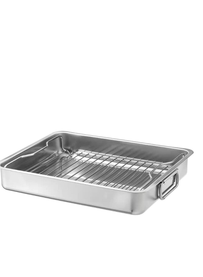IKEA (イケア) Roasting tray  with stainless steel grill rack  - Image 1