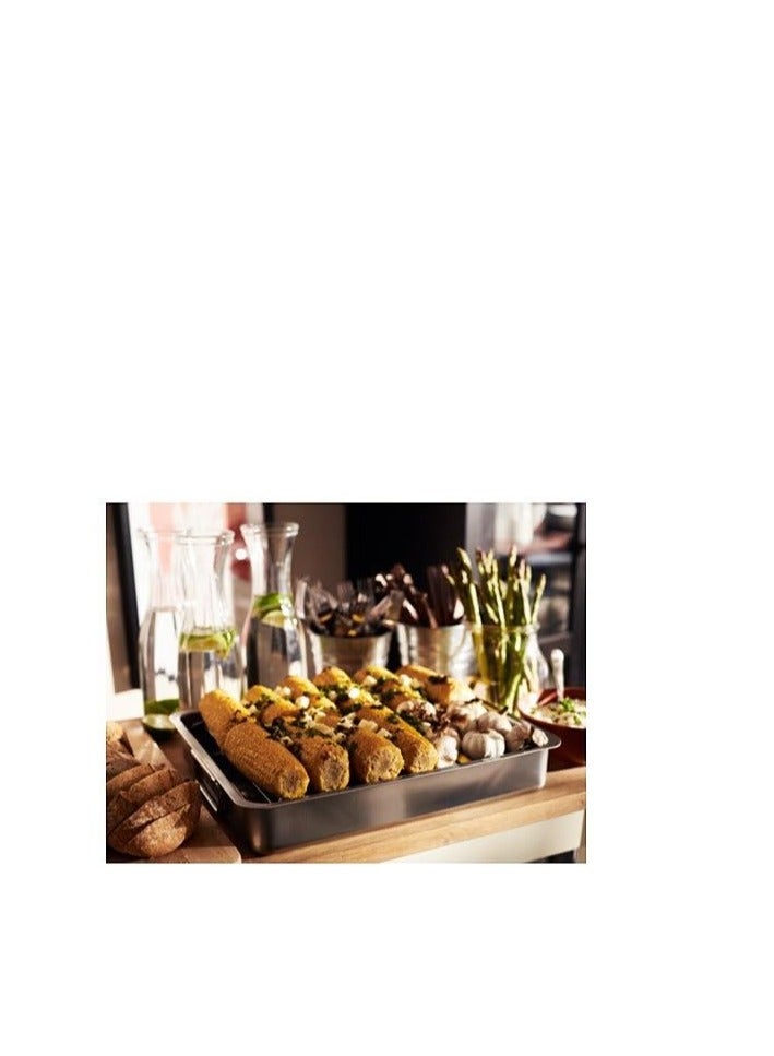IKEA (イケア) Roasting tray  with stainless steel grill rack  - Image 3