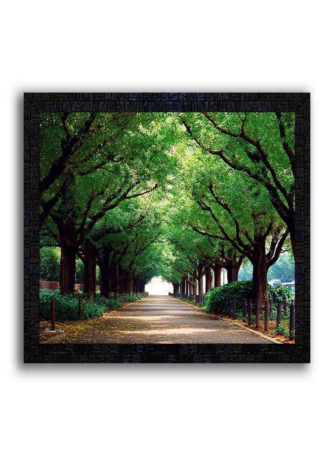 pnf Poster And Frames Nature Landscape Scenery Wooden Painting | For Living Room, Bedroom | Home Decoration Item | Best Gifting Option (14x20 inch,Multicolour,Synthetic) 8506 - Image 1