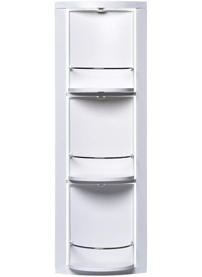 Primanova - Primanova 360 Degrees Rotating Corner Caddy With 3 Shelves, White - So1 - Image 1