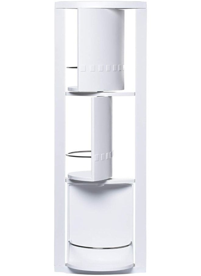 Primanova - Primanova 360 Degrees Rotating Corner Caddy With 3 Shelves, White - So1 - Image 1