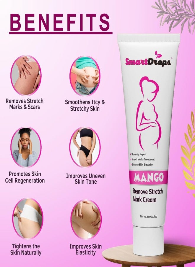 Smartdrops Stretch Mark Cream to Reduce Stretch Marks 60ml (Pack of 1) - Image 2