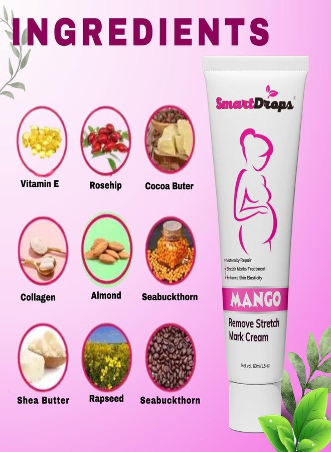Smartdrops Stretch Mark Cream to Reduce Stretch Marks 60ml (Pack of 1) - Image 3