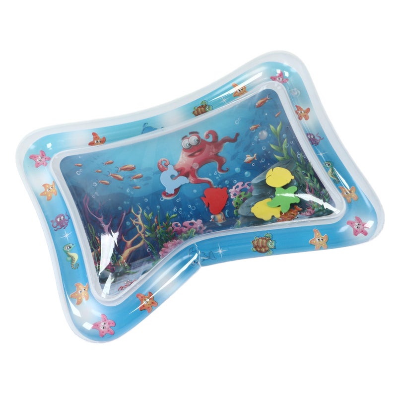 Baby Water Mat Inflatable Leakproof PVC Tummy Time Portable Water Playmat for Infant Toddler Octopus Style - Image 1