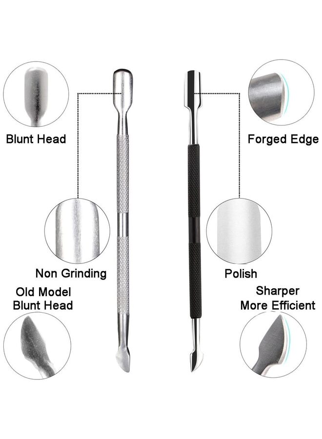 Generic Cuticle Trimmer with Cuticle Pusher - Cuticle Nipper Professional Stainless Steel Cuticle Cutter Durable Pedicure Manicure Tools for Fingernails and Toenails  - Image 3
