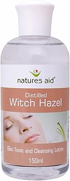 Natures Aid Distilled Witch Hazel 150ml Natural Skin Care Gentle Astringent Hydrates Cleanses Soothes Irritation Promotes Healthy Skin Tone Vegan Gluten Free NonGMO Antiinflammatory - Image 1