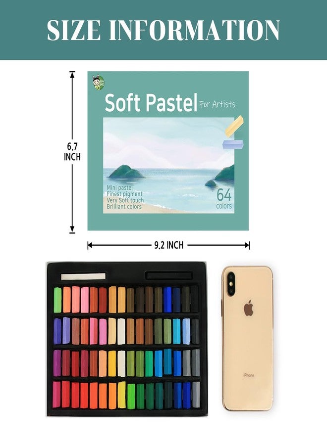 Hashi HA SHI Soft Chalk Pastels, 64 colors with additional 2pcs, Non Toxic Art Supplies, Drawing Media for Artist Stick Pastel for Professional, Beauty Nail Art, Pan Chalk Pastels - Image 3