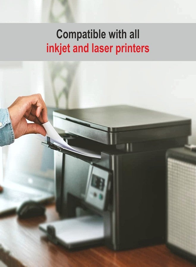 Oddy A4 Paper Label Stickers for Laser & Inkjet Printers- 10 Labels Per Sheet - Pack of 100 Sheets, for Shipping, Address, Folders, Industrial Use - Image 4