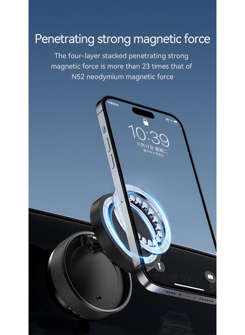 LANEX Lanix LZ33 Magnetic Car Phone Holder with 360 Degree Rotating Suction Cup Easy, Safe and Secure Phone Holder Mounts Anywhere Black - Image 5