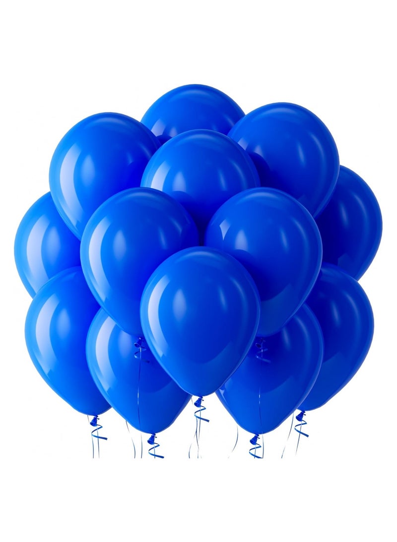 100 Pack 12 inch Round Helium Royal Blue Balloons for Birthday Graduation Baby Shower Baseball Nautical Party Decoration - Image 1