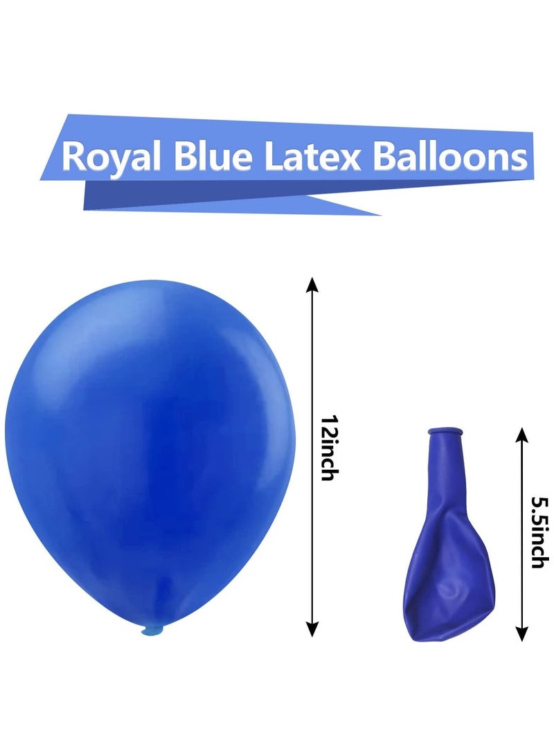 100 Pack 12 inch Round Helium Royal Blue Balloons for Birthday Graduation Baby Shower Baseball Nautical Party Decoration - Image 2