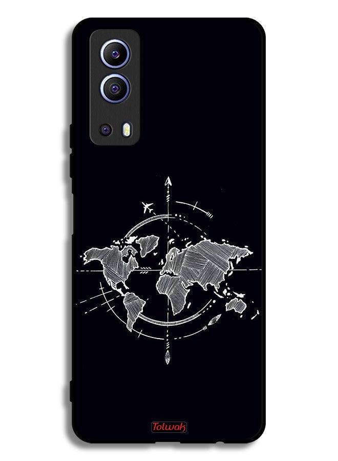 Tolwak Vivo iQOO Z3 5G Protective Case Cover Compass Art - Image 1