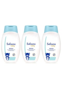 Softsens Baby Tear Free Baby Wash With Natural Milk Cream & Shea Butter (200Ml X Pack Of 3)  - Image 1