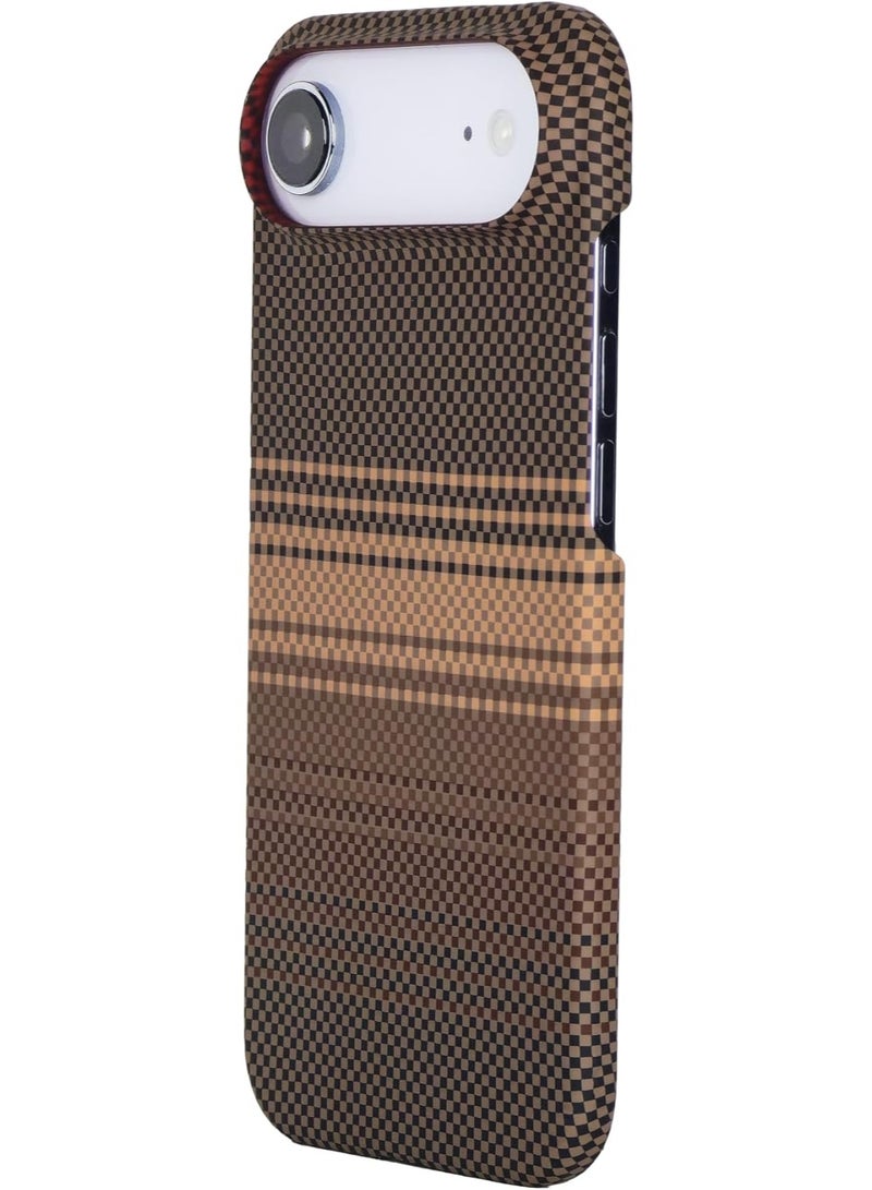 فوني Phoni Ultra Slim Magnetic Case for iPhone Air, Compatible with MagSafe, Thin Lightweight Matte Phone Case, Carbon Fiber Style Texture, Raised Camera Protection (Smoked Cocoa – Brown Carbon) - Image 1