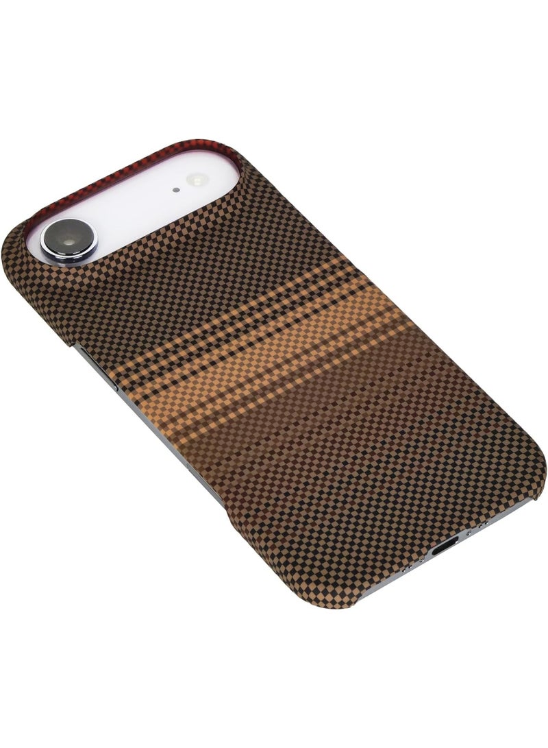 فوني Phoni Ultra Slim Magnetic Case for iPhone Air, Compatible with MagSafe, Thin Lightweight Matte Phone Case, Carbon Fiber Style Texture, Raised Camera Protection (Smoked Cocoa – Brown Carbon) - Image 5