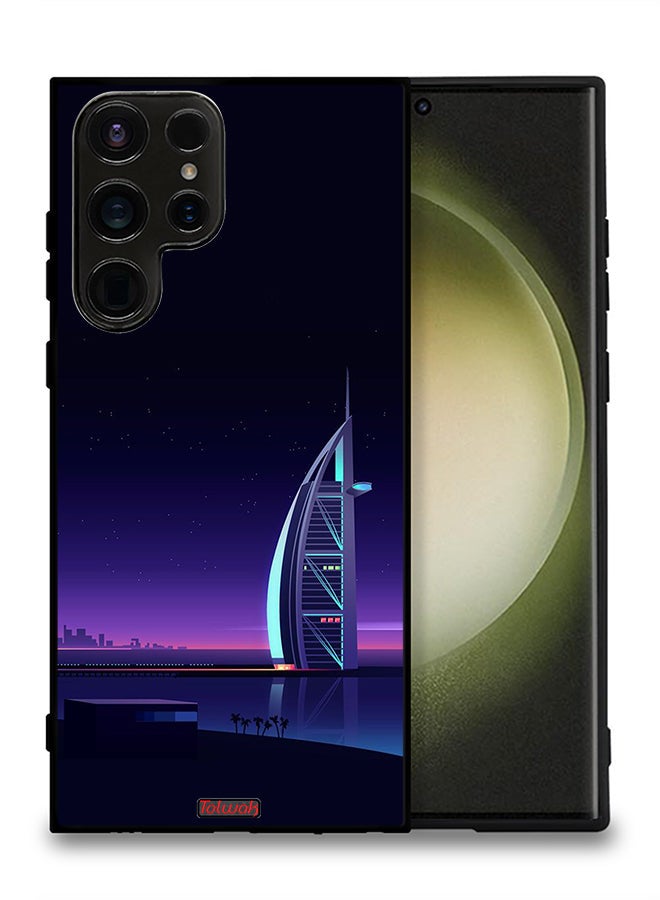 Tolwak Samsung Galaxy S23 Ultra 5G Protective Case Cover Burj Arab Digital Art - Image 2