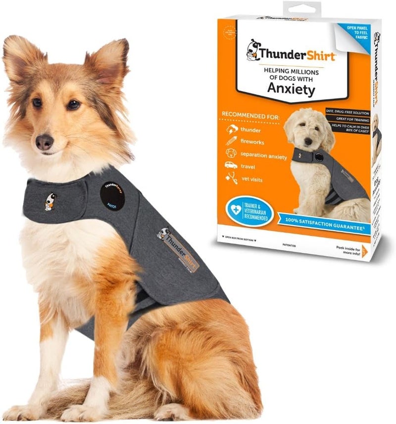 ThunderShirt for Dogs, Large, Heather Gray Classic - Dog Anxiety Relief Calming Vest - Image 1