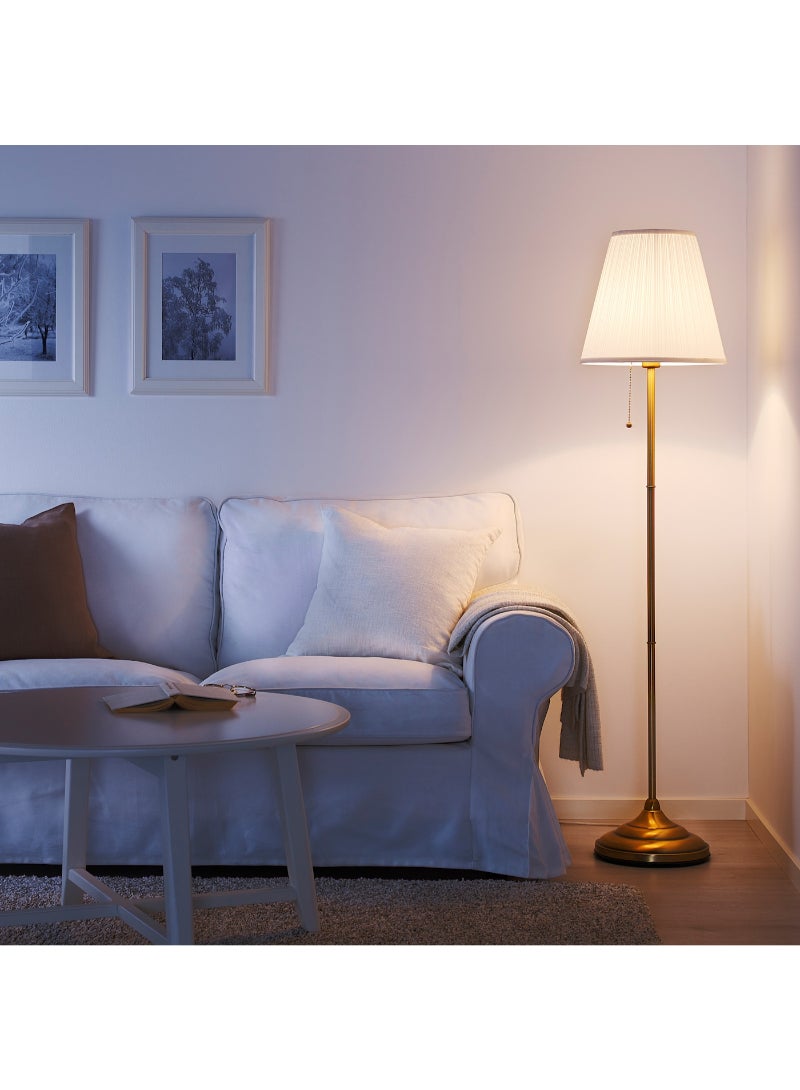 IKEA FRAKTA Floor lamp - brass/white - Image 2