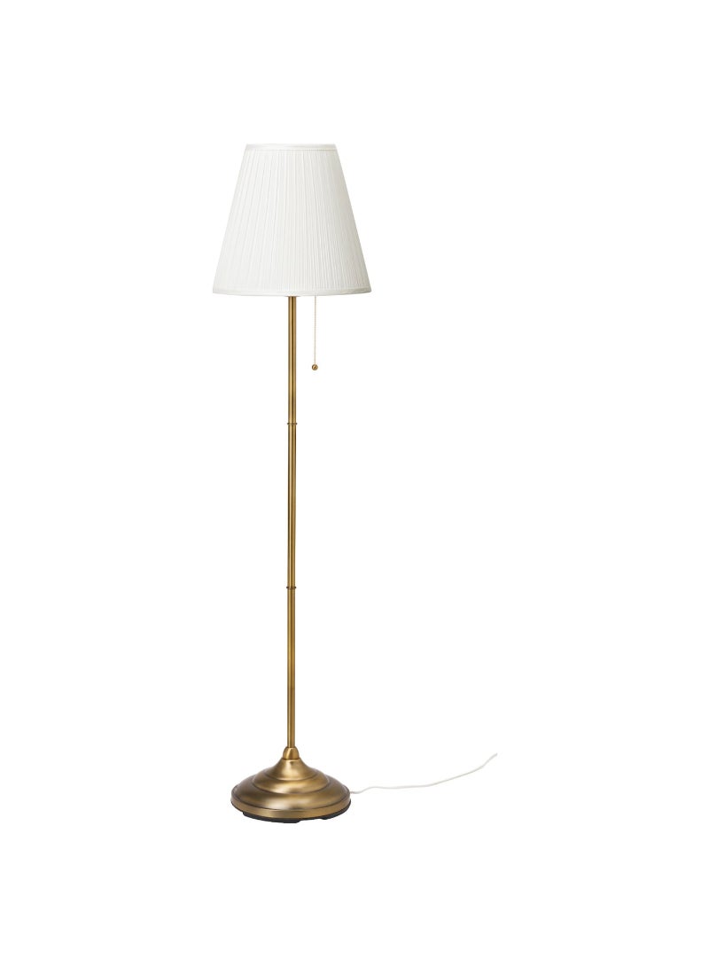 IKEA FRAKTA Floor lamp - brass/white - Image 1
