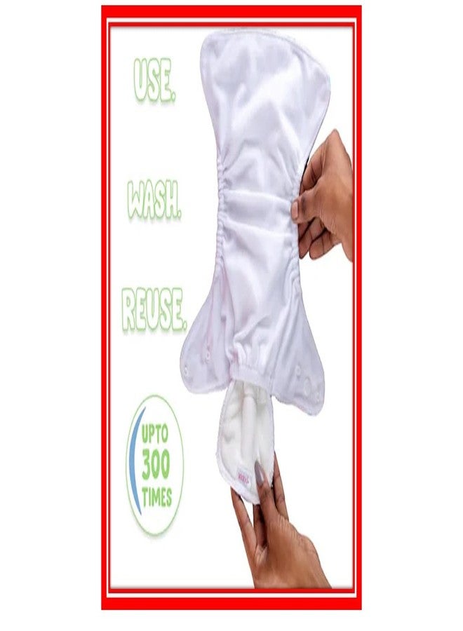 Miracle Moms حفاضات قماشية مطبوعة قابلة لإعادة الاستخدام من Miracle Moms للأطفال حديثي الولادة، قابلة للغسل، بنمط لانجوت، عبوة من قطعتين - Image 2