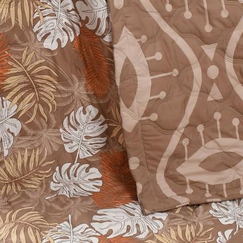 Purav Light Reversible Microfiber AC Comforter/Duvets for Mild Winter | All Season Single Size 3 Layered Quilted Blanket for Single Bed - Coffee - Image 2