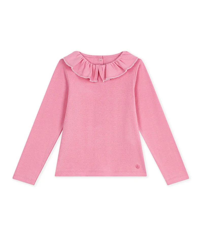 بيتي باتو Children's Long-Sleeved Plain T-Shirt With A Collar