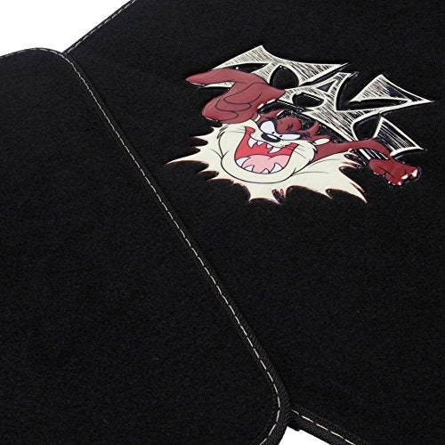 BDK Warner Bros Looney Tunes Tazmanian Devil Universal Fit Car Accessories 4pc Set Carpet Floor Mats - Front 26"x16.5", Rear 14"x16.5", No-Slip Grip Car Mats - Image 3